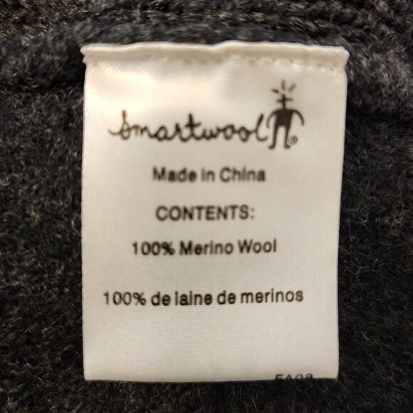 Smartwool 100% Merino Wool Full Zip Jacket Size Medium Charcoal Gray Ski Snow - Picture 7 of 8